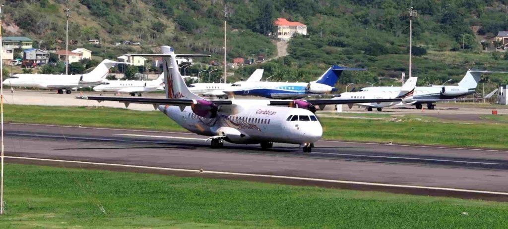 Caribbean Airlines ATR 72-600 lands at St Kitts, glimpses spark excitement