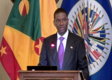 GRENADA-Grenada urges OAS to establish a mechanism to mobilize resources for disaster reduction.