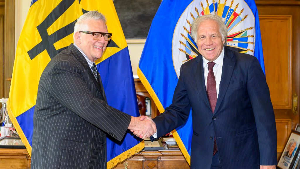 BARBADOS- The new permanent representative of Barbados to OAS presents credentials.
