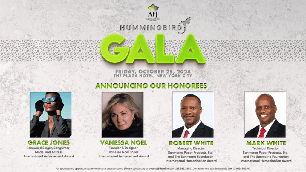 American Friends of Jamaica announces 2024 Hummingbird Gala on Oct. 25